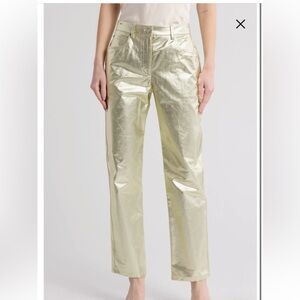 NWT Gold Metallic Women's Pants